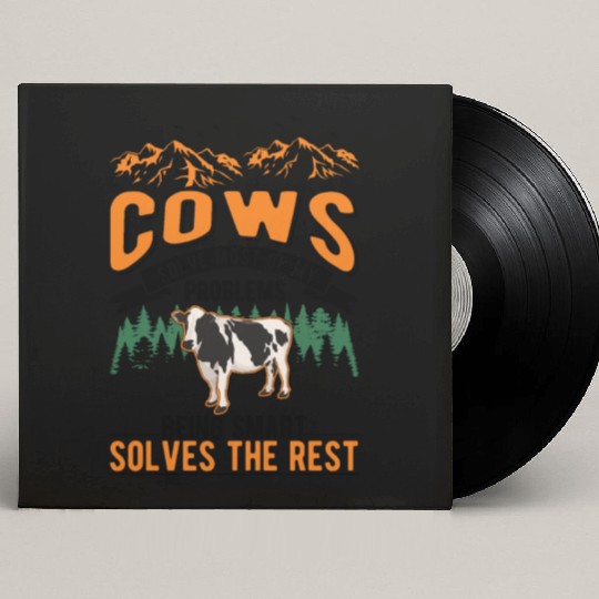Cow Gift Farmer Cattle Breeder Cows Custom Vinyl Record Sleeves