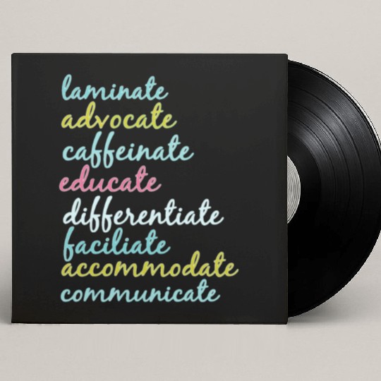 Special Education Teacher Laminate Advocate Caffei Custom Vinyl Record Sleeves