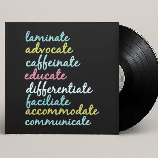 Special Education Teacher Laminate Advocate Caffei Custom Vinyl Record Sleeves