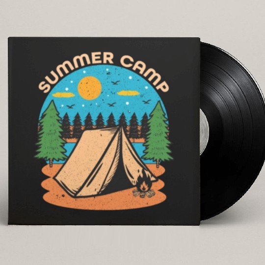 Happy Summer Camp Camping Lover FunnyT-Custom Vinyl Record Sleeves