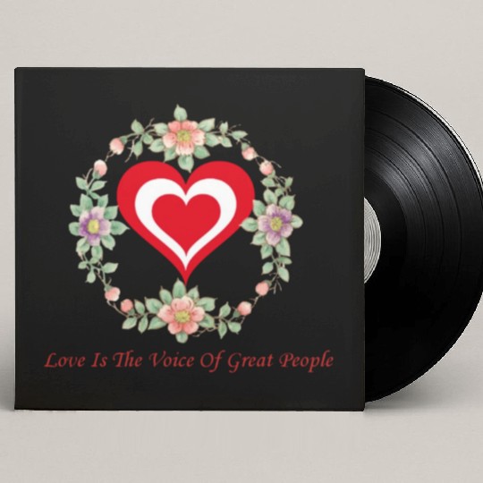 Love is the voice of great people(Love heart) Custom Vinyl Record Sleeves