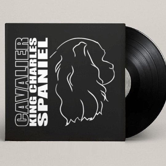 Cavalier King Charles Spaniel Profile dog mom Custom Vinyl Record Sleeves