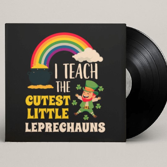 I Teach Cutest Little Leprechauns St Patricks Day Custom Vinyl Record Sleeves