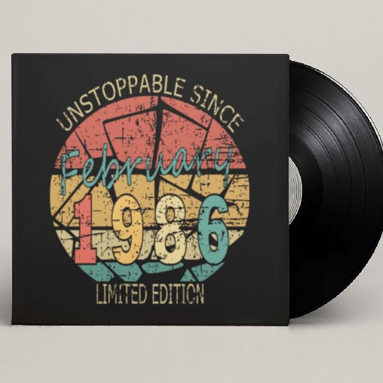 1986 Born Vintage Rose Gift Custom Vinyl Record Sleeves