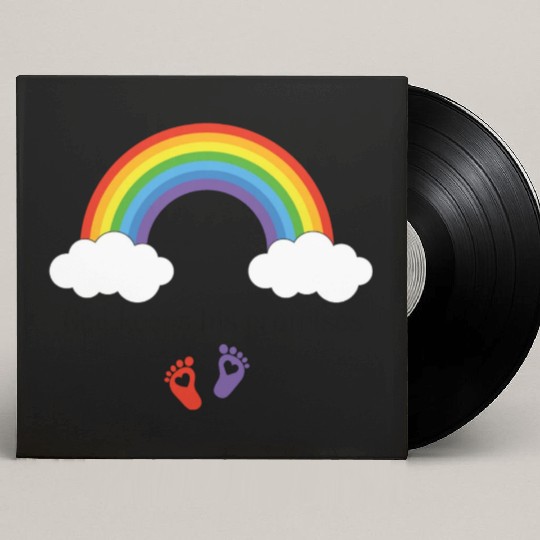 God keeps his promises Rainbow infant gown Custom Vinyl Record Sleeves