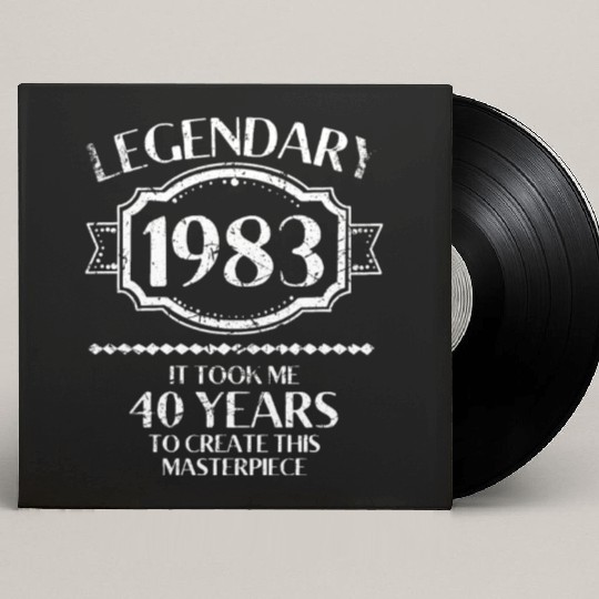 40th Birthday Vintage 1983 Custom Vinyl Record Sleeves