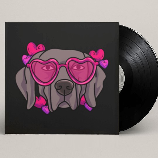 I Love My Weimaraner Custom Vinyl Record Sleeves