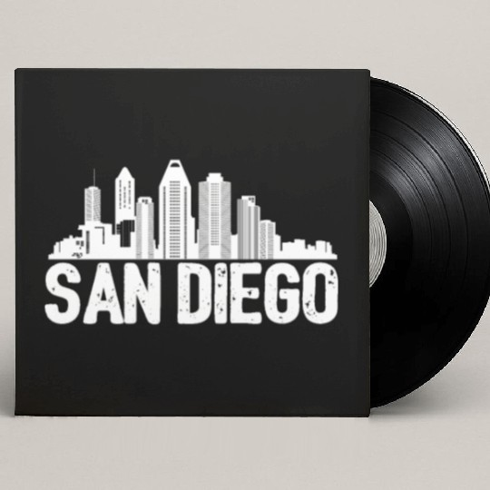 San Diego Skyline Custom Vinyl Record Sleeves