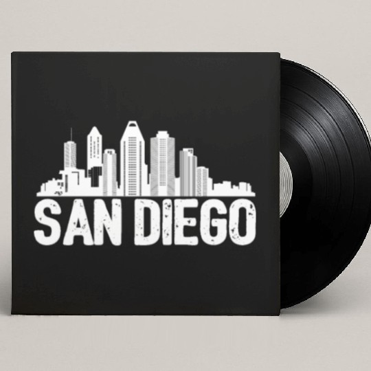 San Diego Skyline Custom Vinyl Record Sleeves