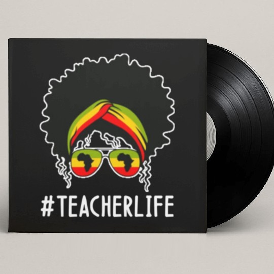 Teacher African Women Black History Month Custom Vinyl Record Sleeves