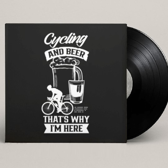 Cycling And Beer That's Why I'm Here Bike Race Custom Vinyl Record Sleeves