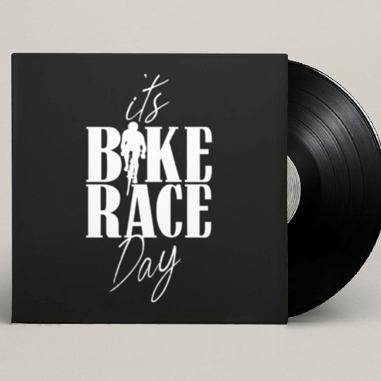 It's Bike Race Day Bicycle Cycling Racing Racer Custom Vinyl Record Sleeves