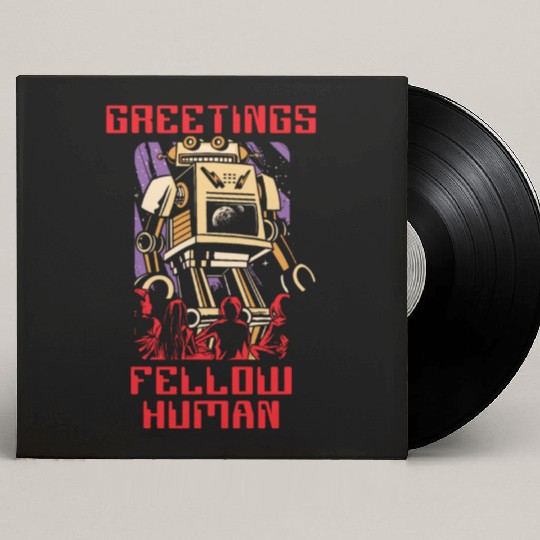 Greetings Fellow Human Artificial Intelligence Custom Vinyl Record Sleeves