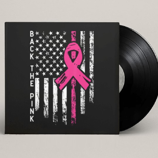 Back The Pink Us American Breast Cancer Awareness Custom Vinyl Record Sleeves
