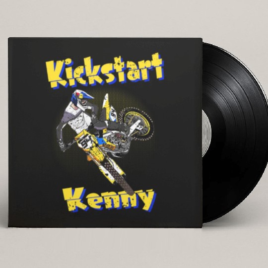 Kickstart Kenny Dirt Bike Racing Design Custom Vinyl Record Sleeves
