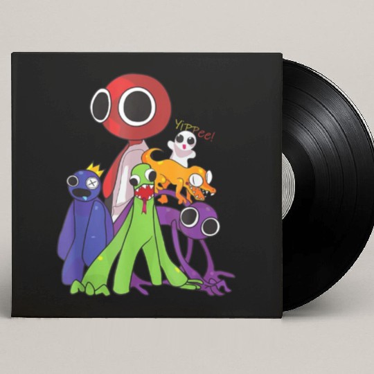 Rainbow Friends blue red orange green Custom Vinyl Record Sleeves