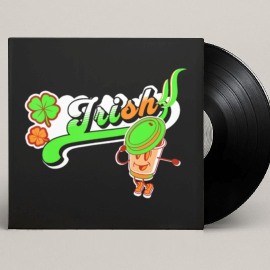 Irish Creamer Coffee Lover Shamrock Clover Leprech Custom Vinyl Record Sleeves