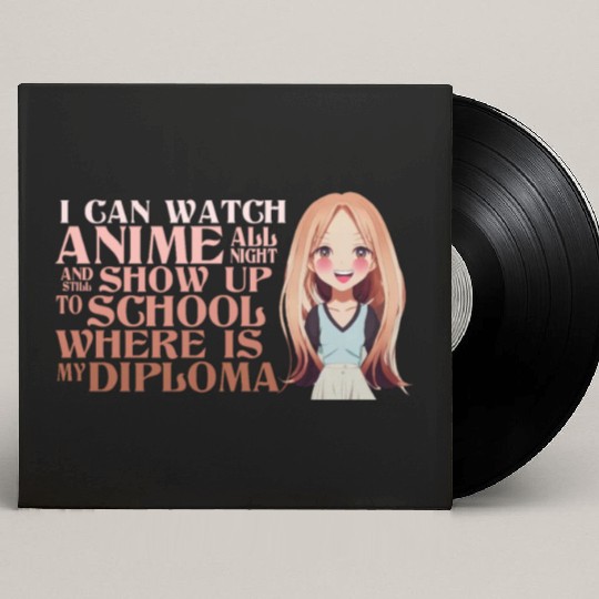 Watch Anime All Night Funny Graduate Diploma Schoo Custom Vinyl Record Sleeves