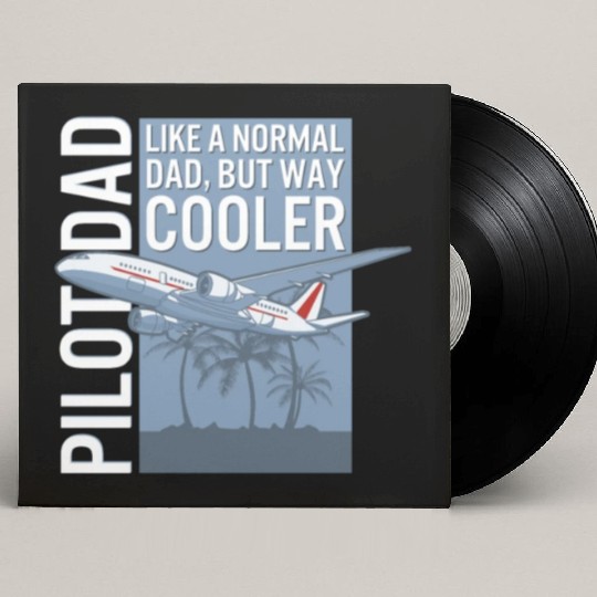 Commercial Jet Airliner Airplane Funny Fathers Custom Vinyl Record Sleeves