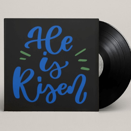 He Is Risen Religious Easter Custom Vinyl Record Sleeves
