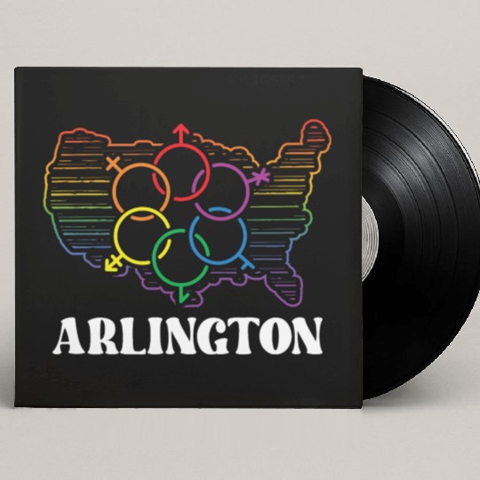 Arlington Pride Month Pride Flag LGBT Community LG Custom Vinyl Record Sleeves