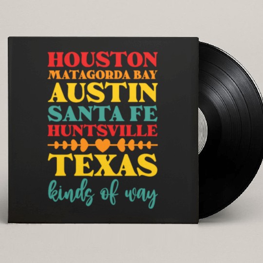 Houston Matagorda Bay Austin Santa Fe Huntsville Custom Vinyl Record Sleeves
