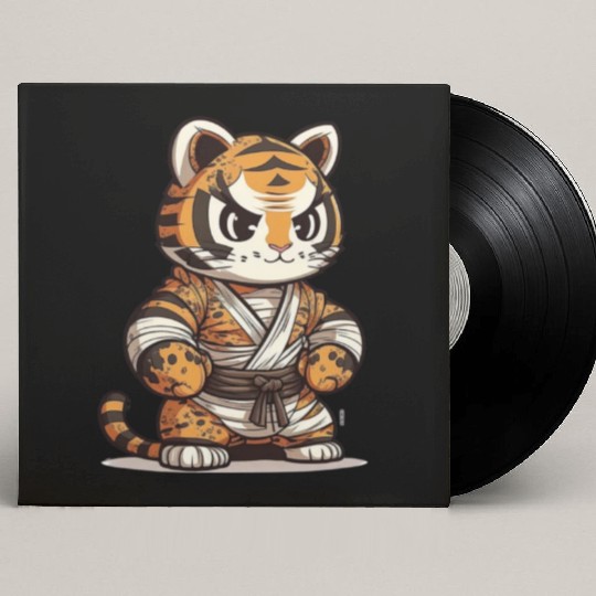 a lion in a kimono Custom Vinyl Record Sleeves