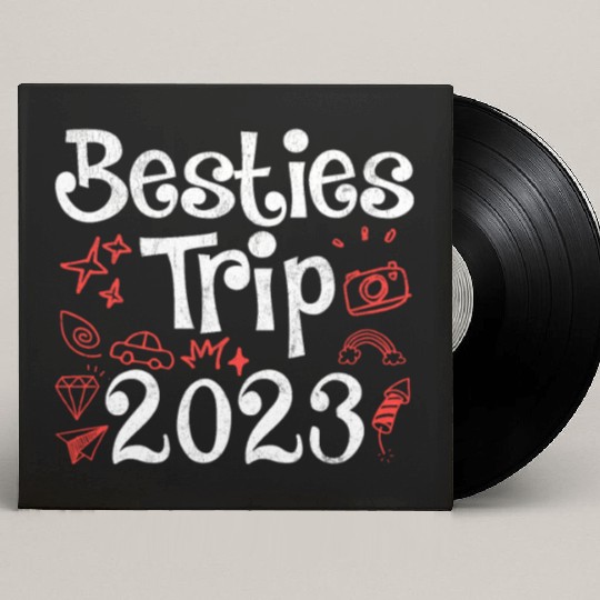 Besties Trip 2023 Summer Vacation Spring Break Custom Vinyl Record Sleeves