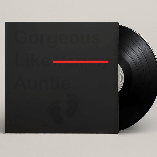 Gorgeous Like Auntie Auntie baby, gift from aunt Custom Vinyl Record Sleeves