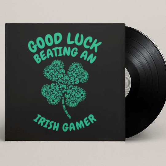 St. Patrick's Day Gaming Shamrock Gamer Video Custom Vinyl Record Sleeves