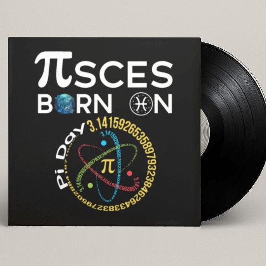 Pi Day Birthday Baby Born on Pi Day Pisces Custom Vinyl Record Sleeves