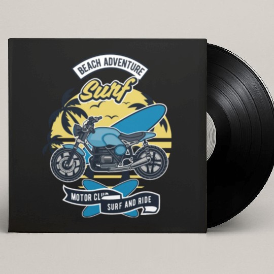 Motorcycle Bike Surf Custom Vinyl Record Sleeves