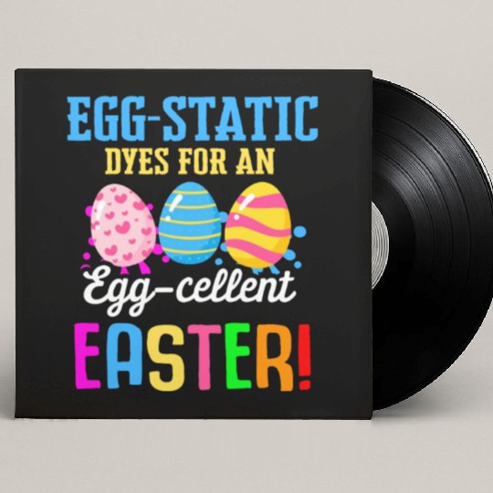 Easter Colorful Egg Dye Rabbit Egg Hunt Custom Vinyl Record Sleeves