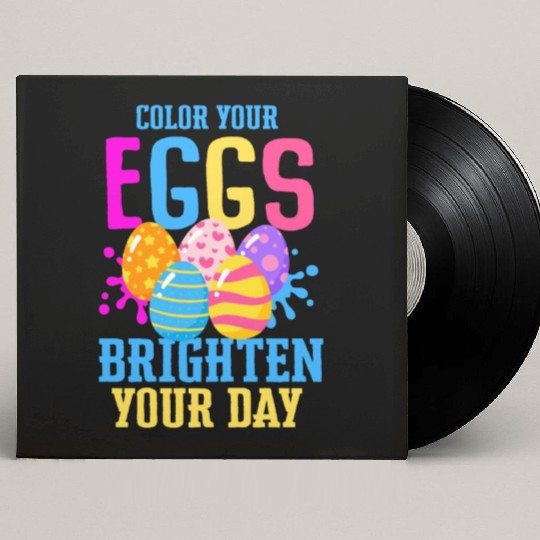 Easter Colorful Egg Dye Rabbit Egg Hunt Custom Vinyl Record Sleeves