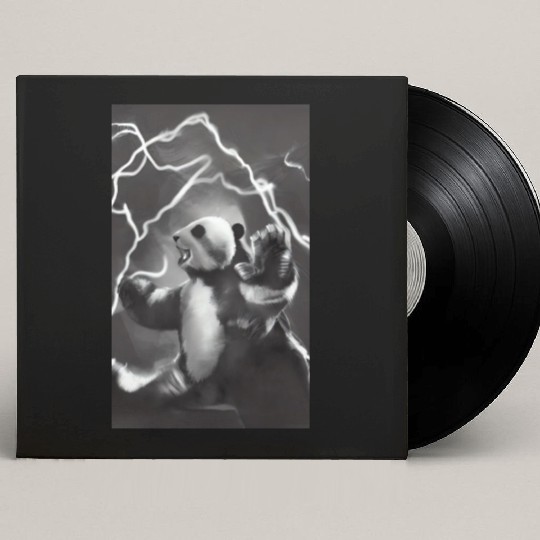 Lightning Bolt Panda Custom Vinyl Record Sleeves
