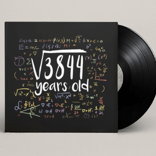 62 Birthday Square Root of 3844: 62 Years Old Custom Vinyl Record Sleeves