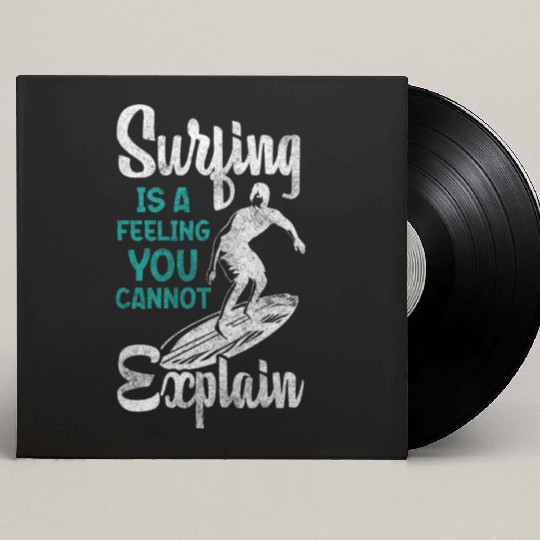 Surfer Surfer Boy Surfboard Nature Custom Vinyl Record Sleeves