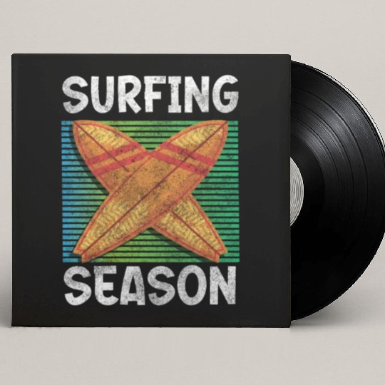 Surfing Surfer Boy Heartbeat Nature Custom Vinyl Record Sleeves