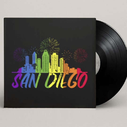 San Diego Pride Skyline, Pride Parade San Diego Custom Vinyl Record Sleeves