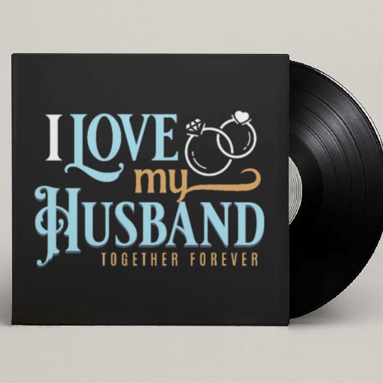 I Love My Husband, wedding, marriage, bride, groom Custom Vinyl Record Sleeves