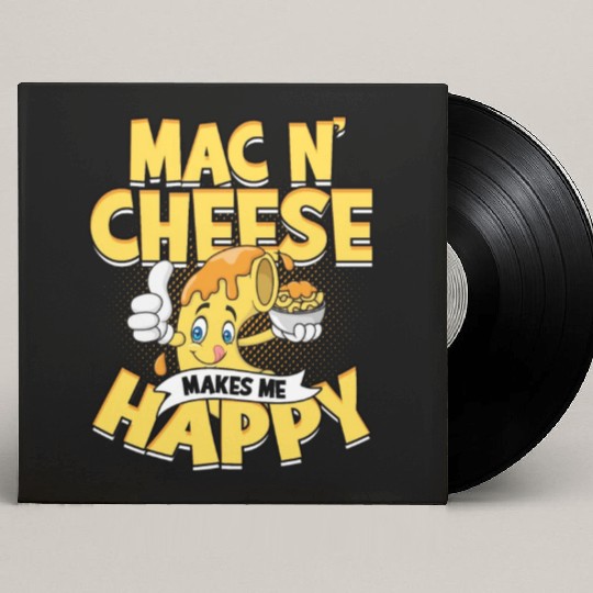Mac N' Cheese Taster Pasta Food Macaroni Custom Vinyl Record Sleeves