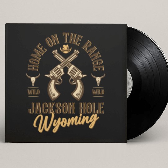 Jackson Hole Wyoming wild west town Custom Vinyl Record Sleeves