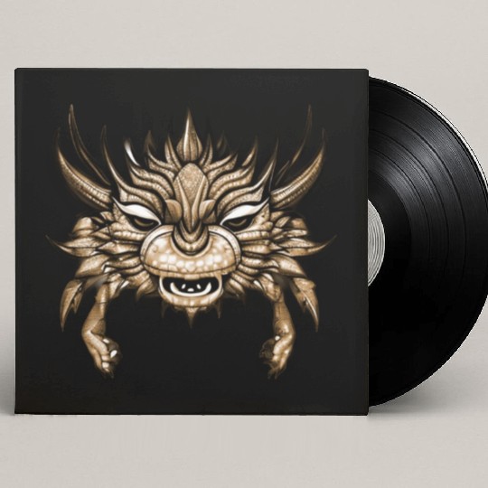 crab dragon brown Custom Vinyl Record Sleeves