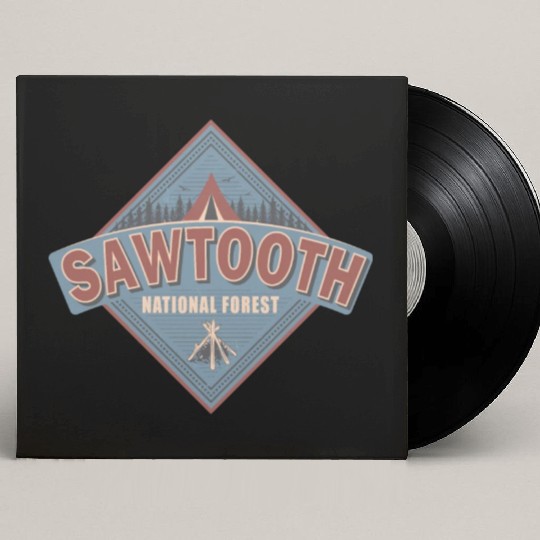 Sawtooth National Forest Idaho Vintage US Camping Custom Vinyl Record Sleeves