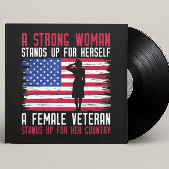 Female Veteran USA Custom Vinyl Record Sleeves