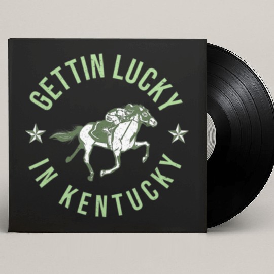 Funny Derby Vintage Getting Lucky In Kentucky Hor Custom Vinyl Record Sleeves