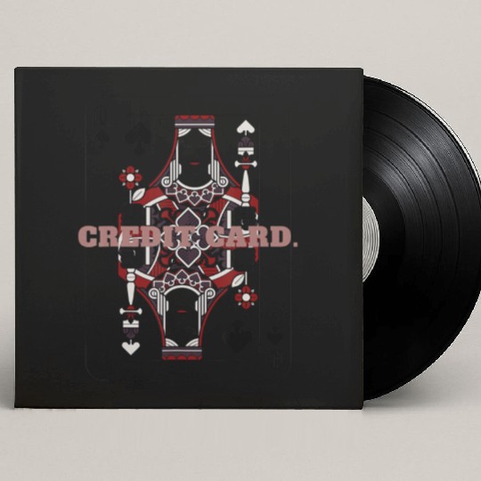 CREDIT CARD Queen of Spades Playing Card Custom Vinyl Record Sleeves