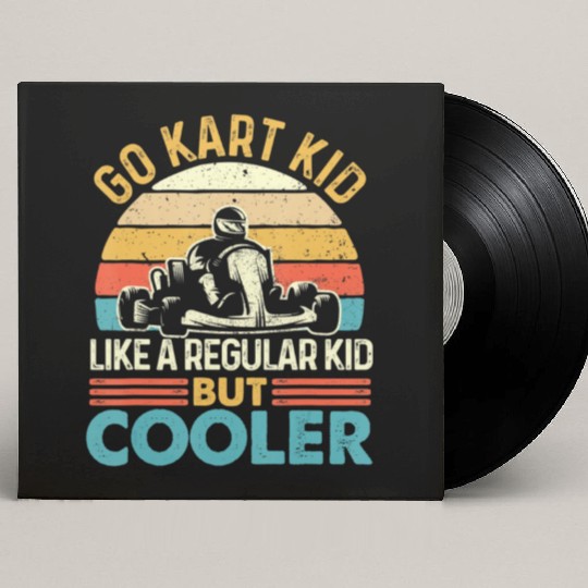 Go Kart Kid Retro Go Karting Go Cart Racing T Shi Custom Vinyl Record Sleeves