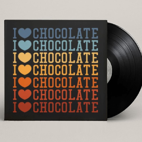 I Love Chocolate Retro Vintage Custom Vinyl Record Sleeves