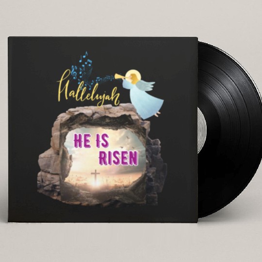 He Is Risen- Hallelujah Custom Vinyl Record Sleeves